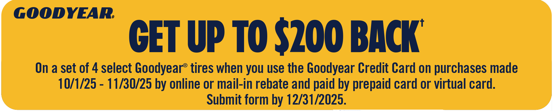 Goodyear rebate